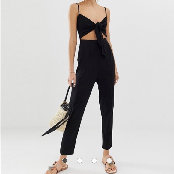 ASOS Pants - NWT Front tie black jumpsuit